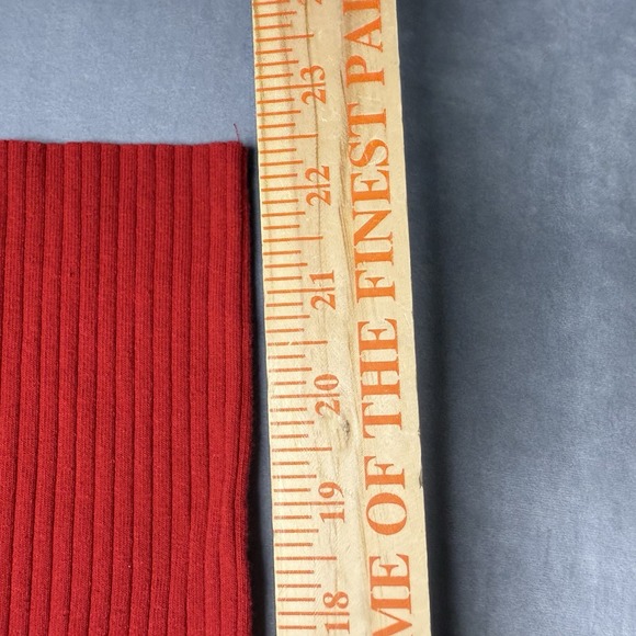 Zara Trafaluc Jumpsuit Womens S Ribbed Knit V Neck Wide Leg Ruffle Red Night Out - Picture 4 of 8